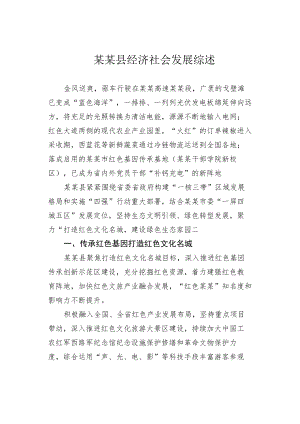 某某县经济社会发展综述.docx