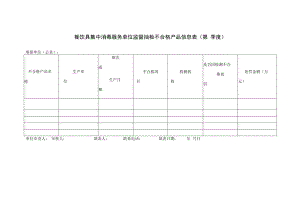 餐饮具集中消毒服务单位监督抽检不合格产品信息表.docx