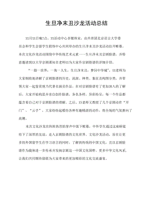生旦净末丑沙龙活动总结.docx