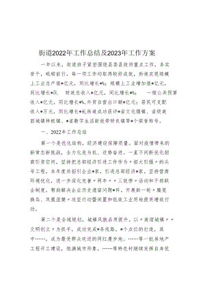 街道2022年工作总结及2023年工作计划(5).docx
