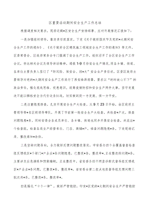 区重要活动期间安全生产工作总结.docx