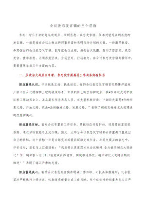 会议表态发言稿的三个层面.docx