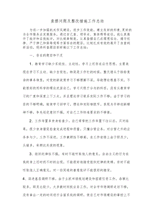 查摆问题及整改措施工作总结.docx