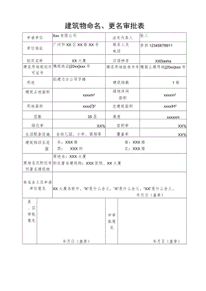建筑物命名、更名审批表（范表）.docx