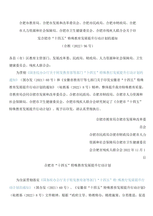 合肥市“十四五”特殊教育发展提升行动计划.docx