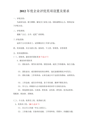 年度企业评优奖项.docx