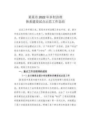某某市2022年乡村治理体系建设试点示范工作总结.docx