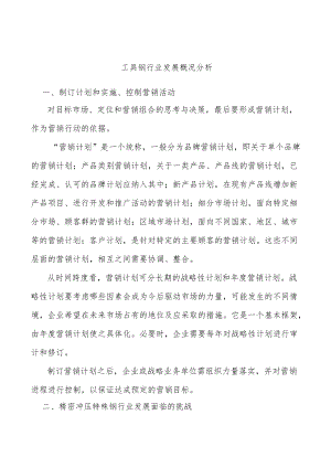 工具钢行业发展概况分析.docx