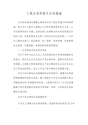 工程应急预案及应急措施.docx
