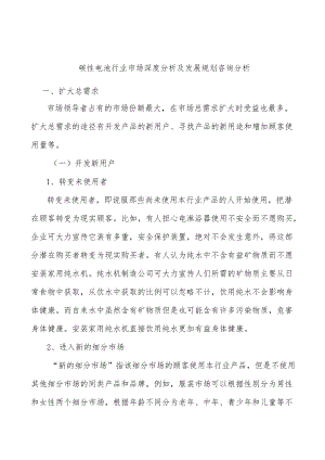 碳性电池行业市场深度分析及发展规划咨询分析.docx