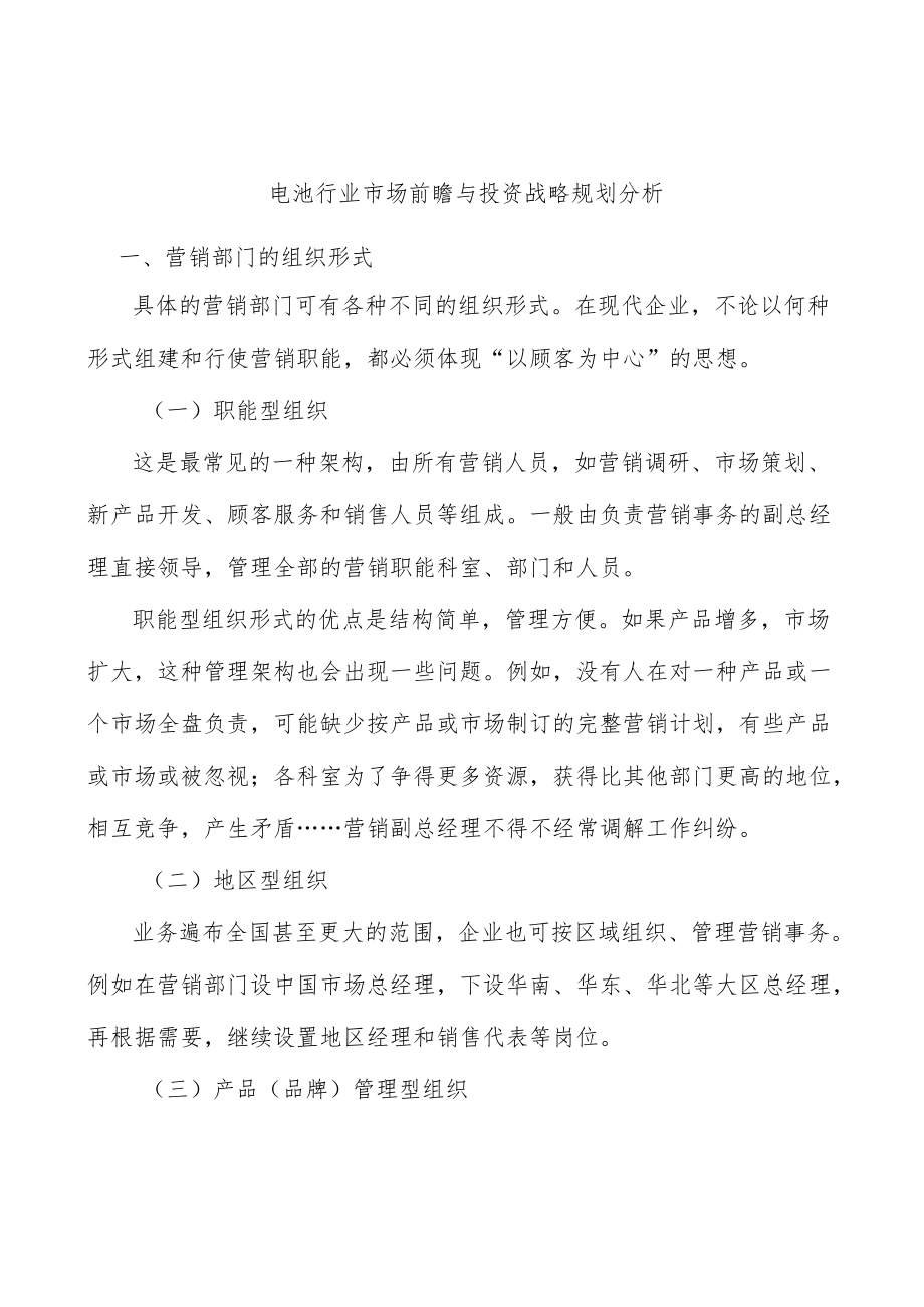 电池行业市场前瞻与投资战略规划分析.docx_第1页
