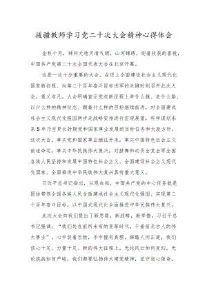 援疆教师学习党二十次大会精神心得体会三.docx