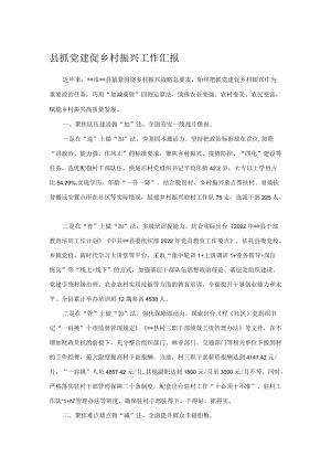 县抓党建促乡村振兴工作汇报.docx