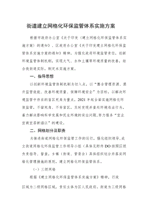 街道建立网格化环保监管体系实施方案.docx