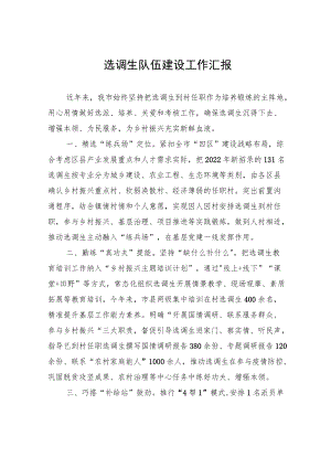 选调生队伍建设工作汇报.docx