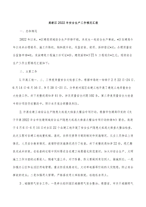 高新区2022年安全生产工作情况汇报.docx