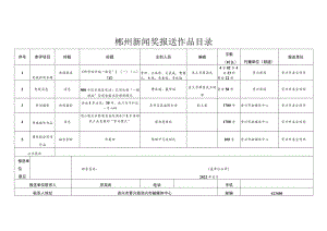 郴州新闻奖报送作品目录.docx