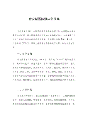 金安城区防汛应急预案.docx