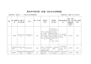 青岛市平度市镇街道综合文化站明细表.docx