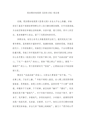现实题材电视剧《县委大院》观后感3篇.docx