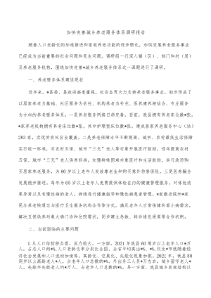加快完善城乡养老服务体系调研报告.docx