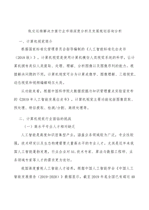 轨交运维解决方案行业市场深度分析及发展规划咨询分析.docx