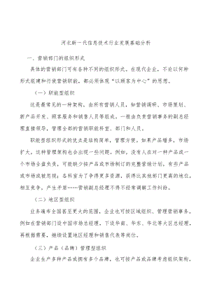 河北新一代信息技术行业发展基础分析.docx