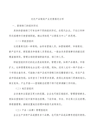 光伏产品制造产业发展情况分析.docx