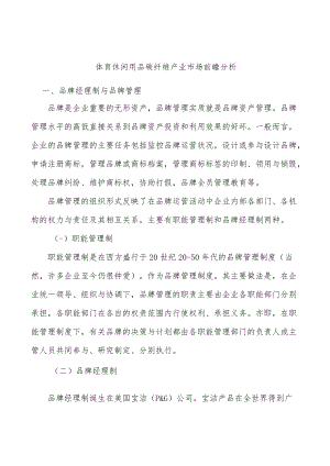 体育休闲用品碳纤维产业市场前瞻分析.docx