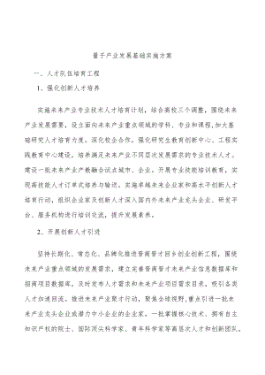 量子产业发展基础实施方案.docx