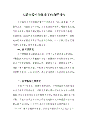 实验学校小学体育工作自评报告.docx