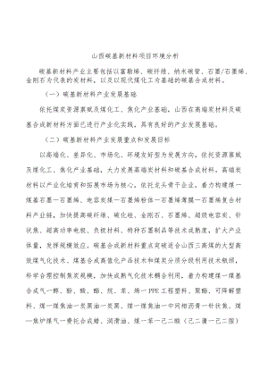 山西碳基新材料项目环境分析.docx