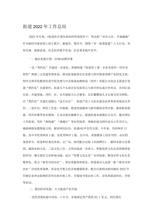 街道2022年工作总结.docx