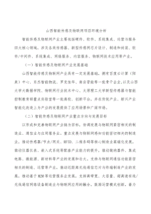 山西智能传感及物联网项目环境分析.docx