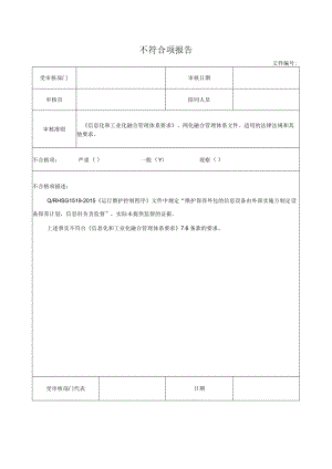 不符合项报告.docx