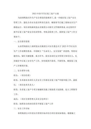 2023年春节后建筑施工复工复产的方案.docx