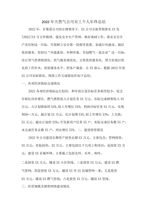 2022年天然气公司管道维护员个人年终总结.docx