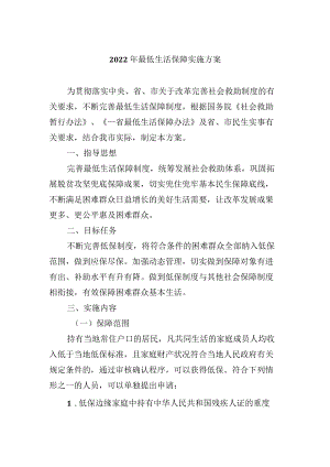 2022 年最低生活保障实施方案.docx