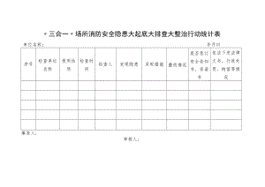 “三合一”场所消防安全隐患大起底大排查大整治行动统计表.docx