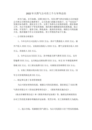 2022年天然气公司维修员个人年终总结.docx
