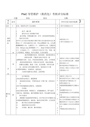 PICC导管维护技术操作考核评分标准.docx