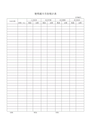 便利通卡月份统计表.docx