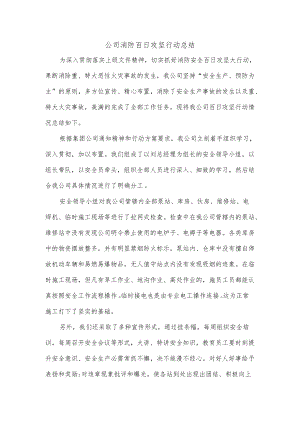 公司消防百日攻坚行动总结.docx