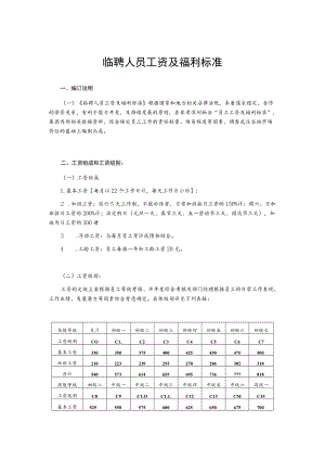 临聘人员工资及福利标准.docx