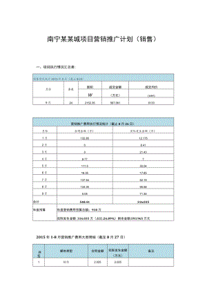 南宁某某城项目营销推广计划(销售).docx