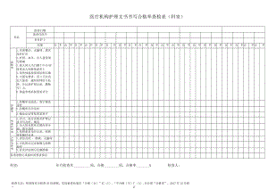 医疗机构护理文书书写合格率查检表（科室）.docx