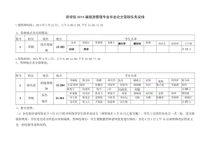 商学院2013届旅游管理专业毕业论文答辩任务安排.docx