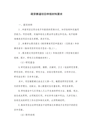 萌芽赛道项目申报材料要求.docx