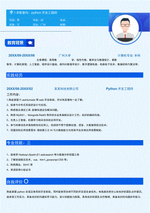 科技感创意python开发工程师简历.docx