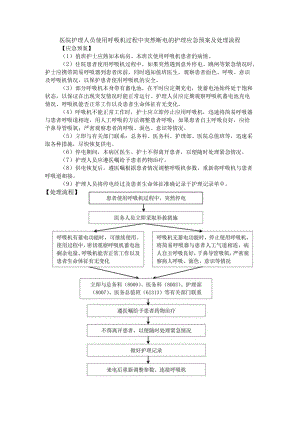 医院护理人员使用呼吸机过程中突然断电的护理应急预案及处理流程.docx